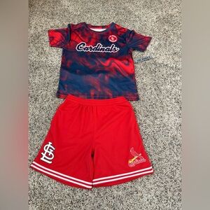 NWT Genuine Stuff St. Louis Cardinals Toddler 2 Piece Short Set - Size 5/6